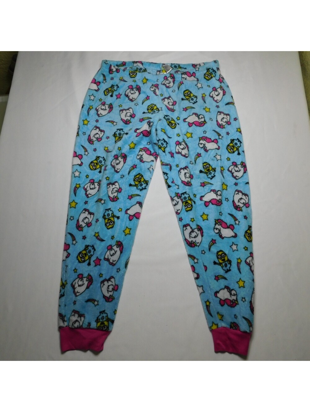 Despicable Me 3 Minions Fluffy Unicorn Pajama Pants Womens XL 16-18 Fleece Sleep